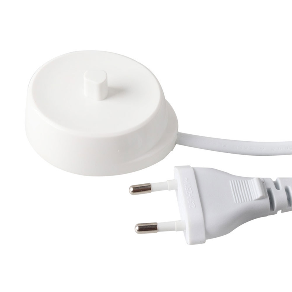 Induktive Ladestation für Elektrische Zahnbürsten mit EU Stecker 3.7V / 40mA (Oral-B / Braun) - Weiss