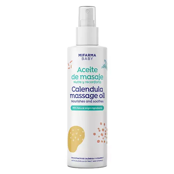 Óleo de Massagem Nutritivo e Suavizante de Calêndula para Bebês Mifarma Baby 200ml