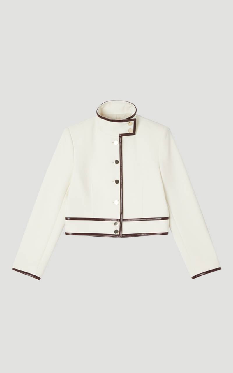 KarenMillen Veste Cintrée Ceinturée en Mélange synthétique Stretch Compact