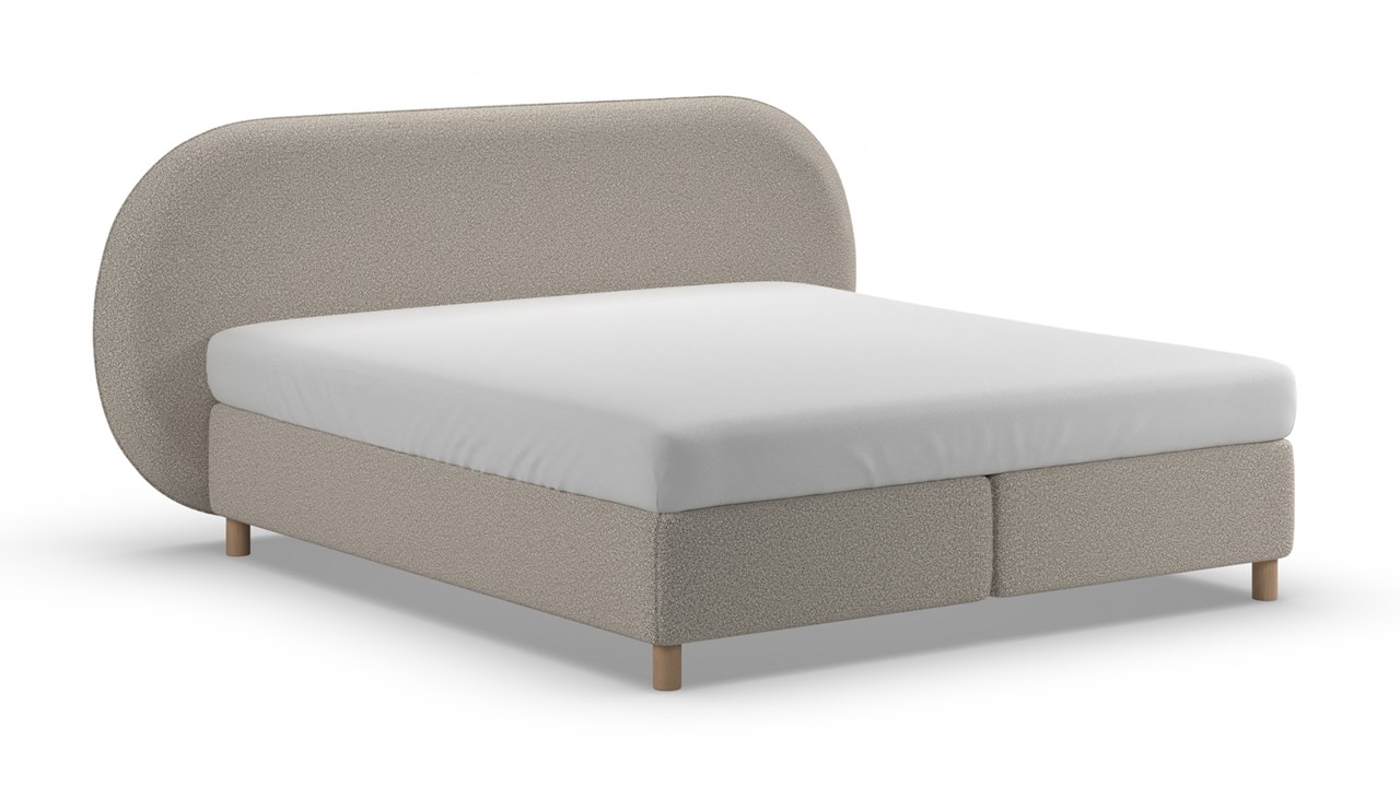 Boxspring Flow met Kårlsson Excellence matras - Wool look natural