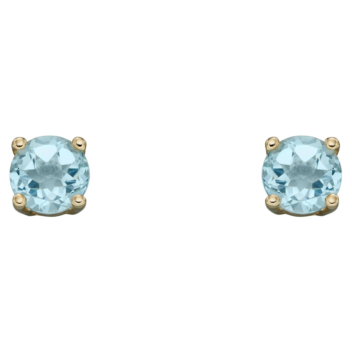 Boucle d'oreille mars aigue-marine en or 375/1000