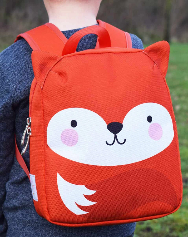 Kinderrucksack LITTLE BACKPACK – FOX (21x27x10) in orange