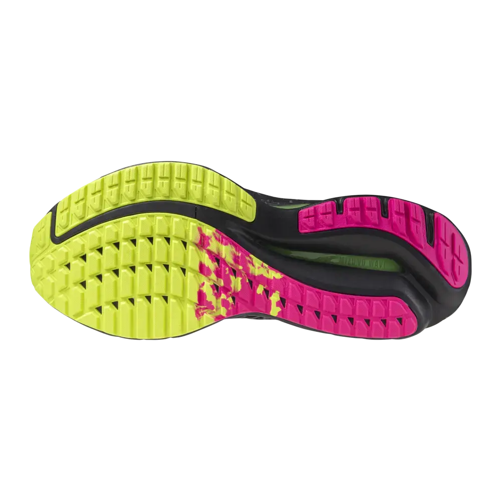 Mizuno Wave Inspire 20 Hardloopschoenen Zwart/Zilver/Groen Heren
