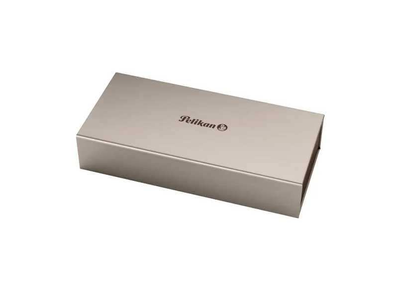 Pelikan 994103, Sort, Guld, Grøn, Marmor farve, Indbygget påfyldningssystem, Resin, Guld, Italic spids, Forgyldt stål