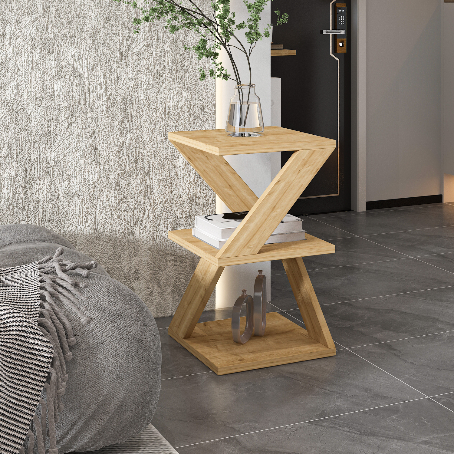 Beistelltisch - holzfarben - 54,2 cm hoch