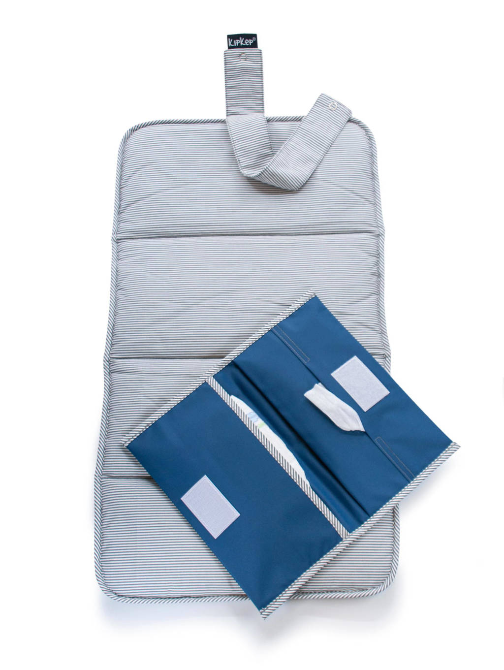 Napper combi: verschoonmatje + luieretui denim blue