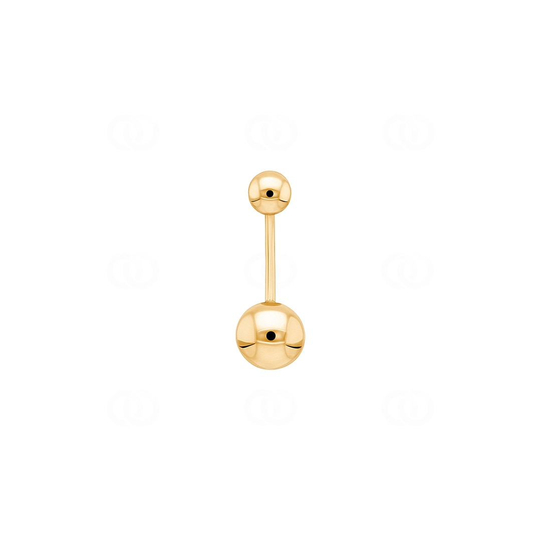 Bauchpiercing 375/9 K Gelbgold Kugel