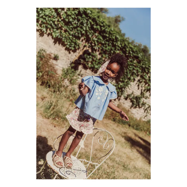 Louise Misha Blouse Malava Chambray | Bleu ciel