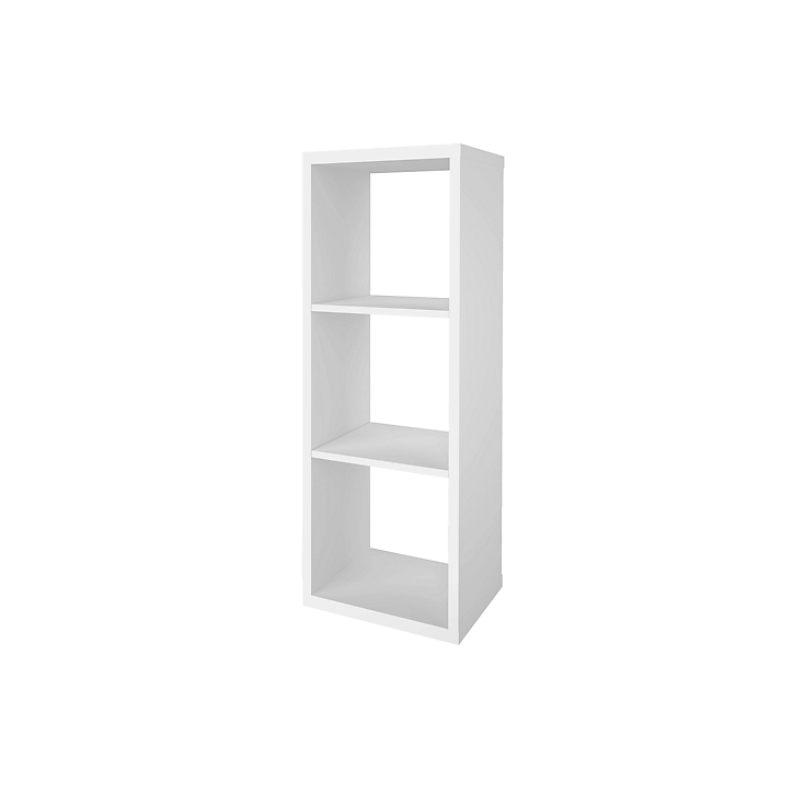 Étagère modulable 3 cubes avec 2 portes GoodHome Mixxit blanc