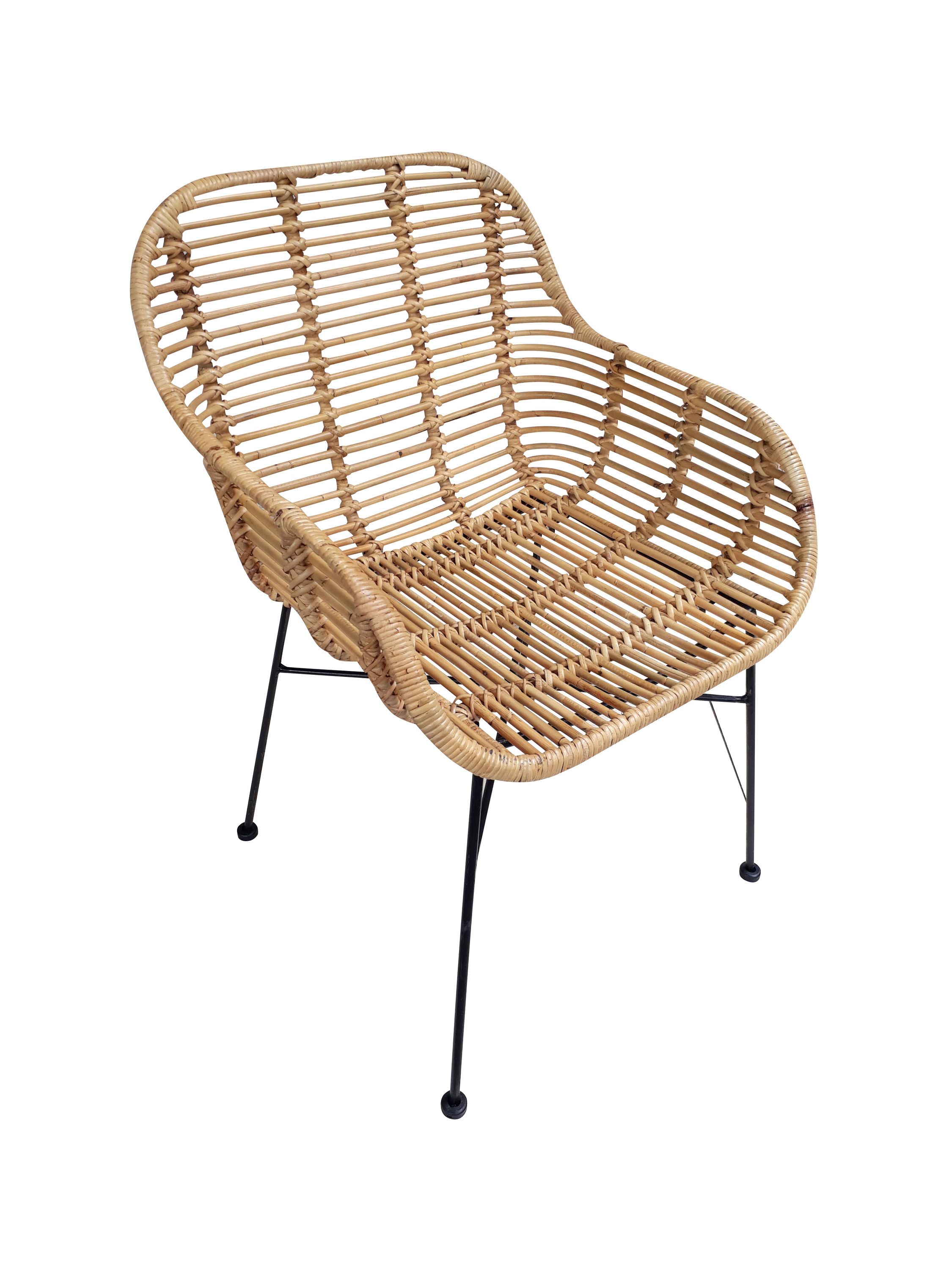 2er Set Armlehnstuhl Rattan natur Essstuhl Küchenstuhl Esszimmerstuhl Stuhl