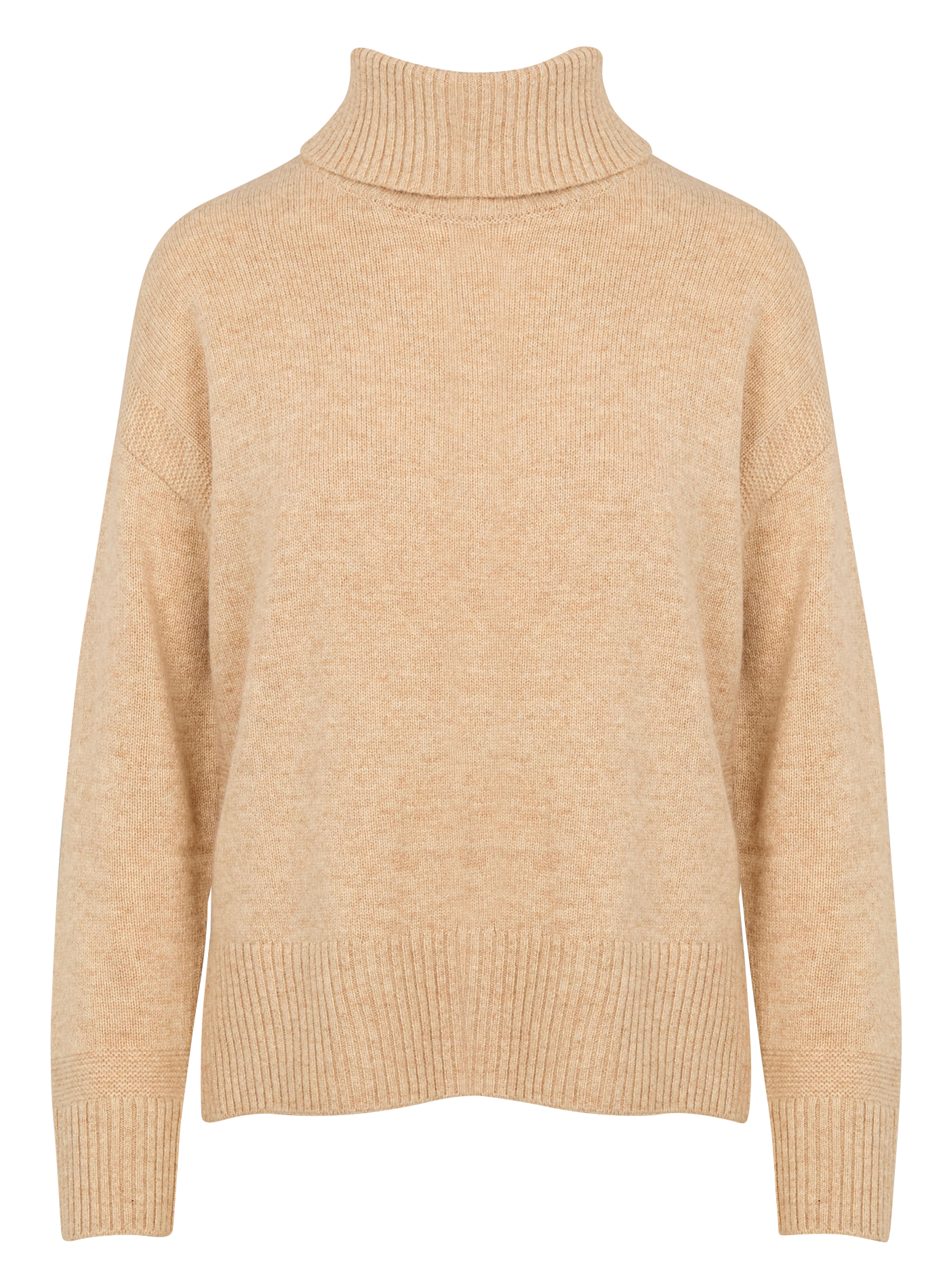 CARLOS - Pull col roulé en laine | Beige