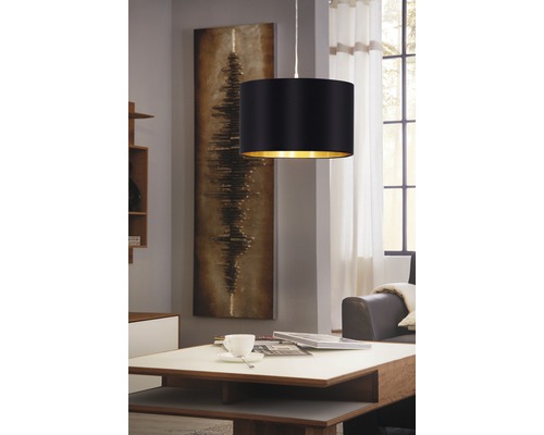 1-lamps hanglamp Ø 38 cm nikkel/mat/zwart