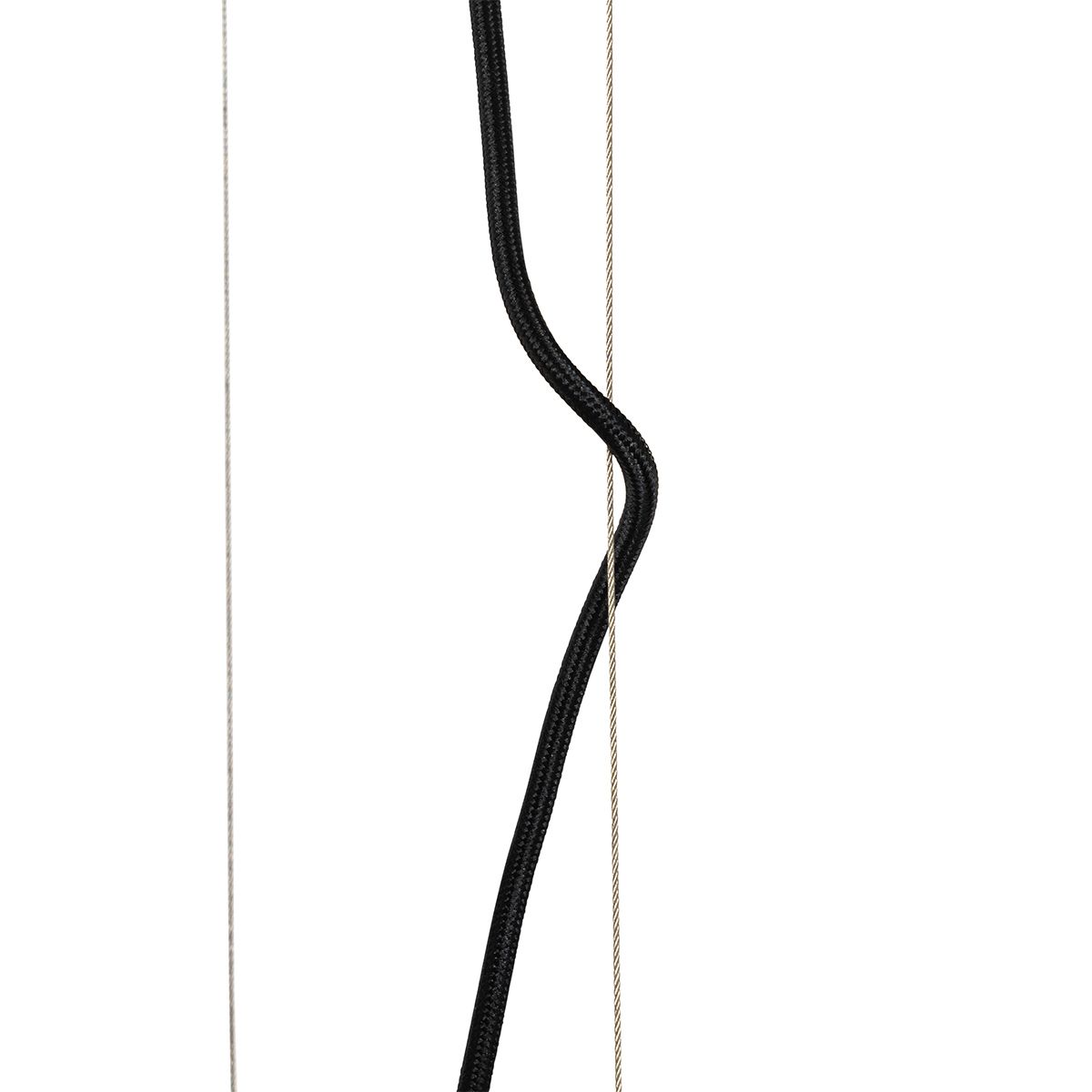 Hanglamp zwart met rek incl. LED 3-staps dimbaar - Cage Rack