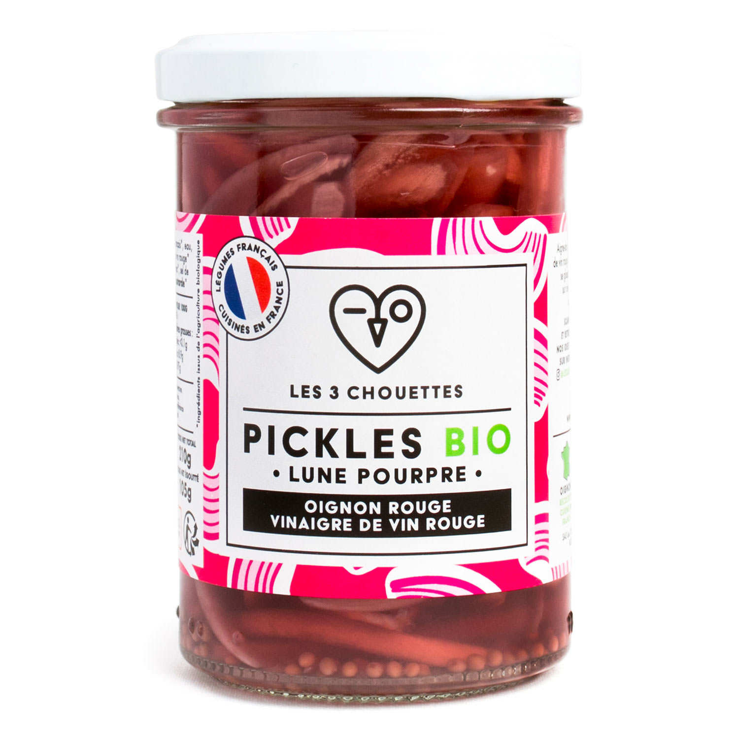 Pickles bio Lune Pourpre - Oignons rouges au vinaigre de vin rouge