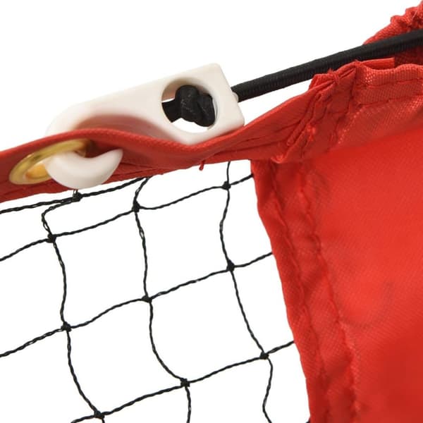 vidaXL Tennisnett svart og rød 500x100x87 cm polyester