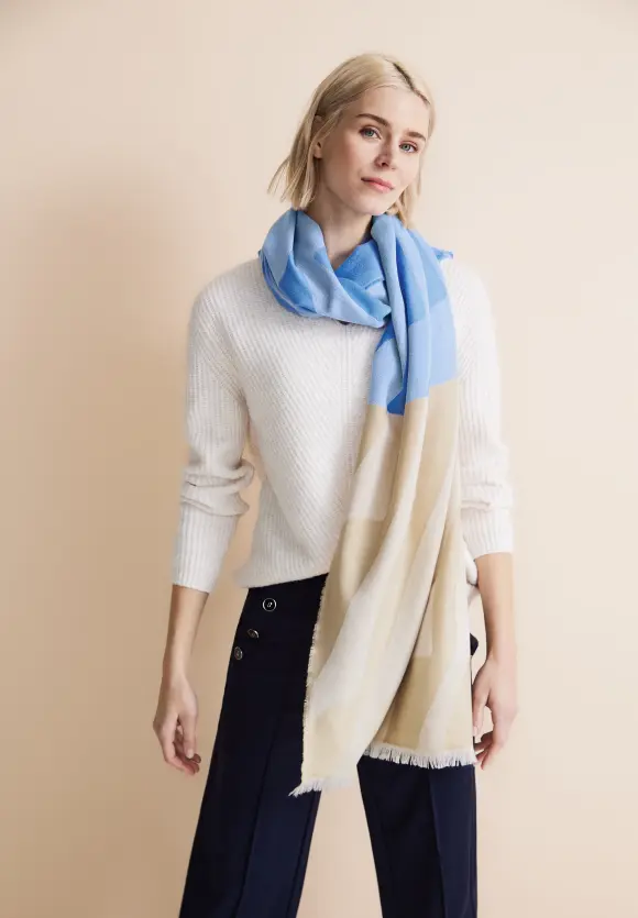 Softer Jacquard Schal - lucid white