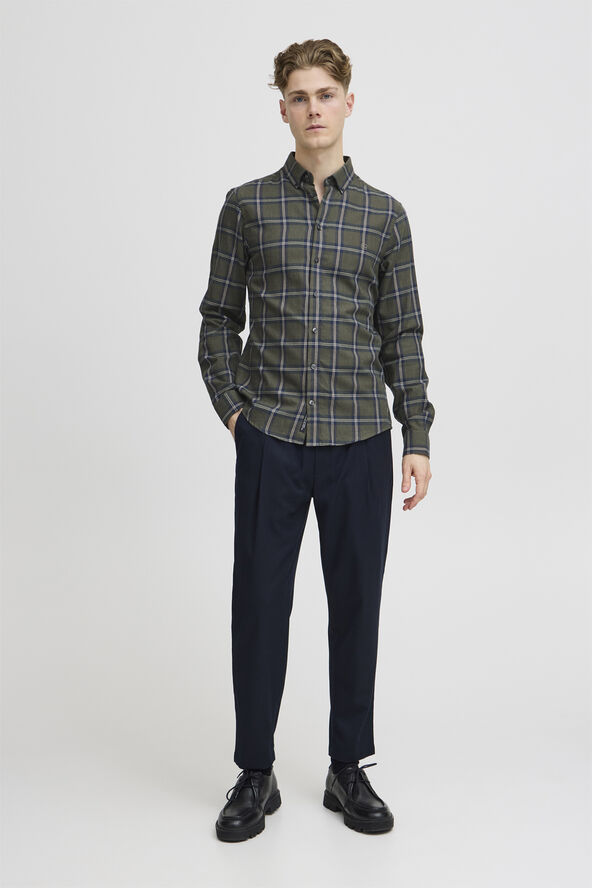 Casual Friday CFANTON LS BD 0159 checked brushed Deep depths melange