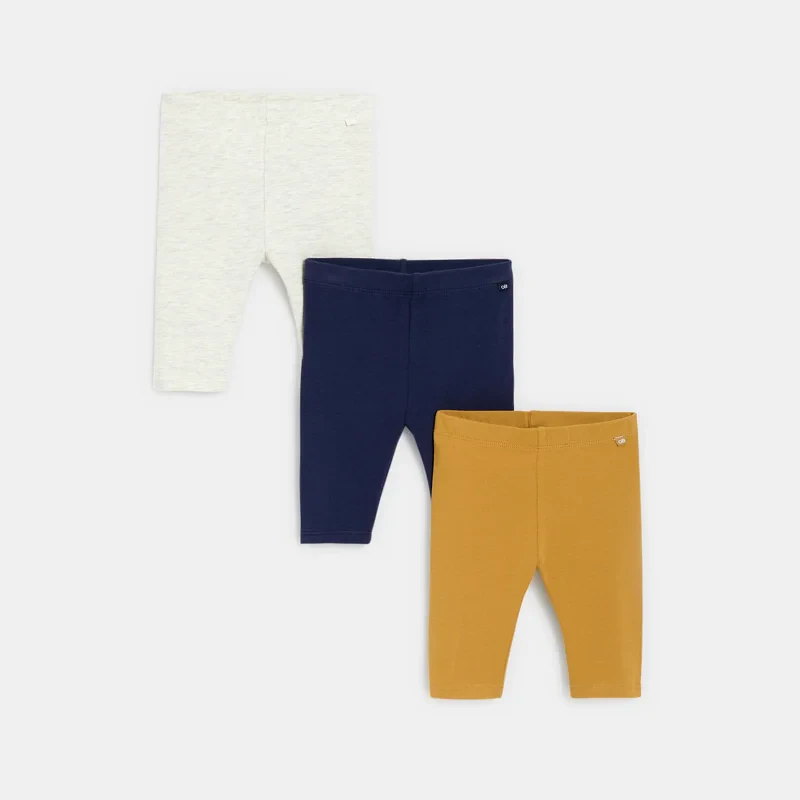 Legging caleçon (lot de 3) bleu bébé fille Bleu