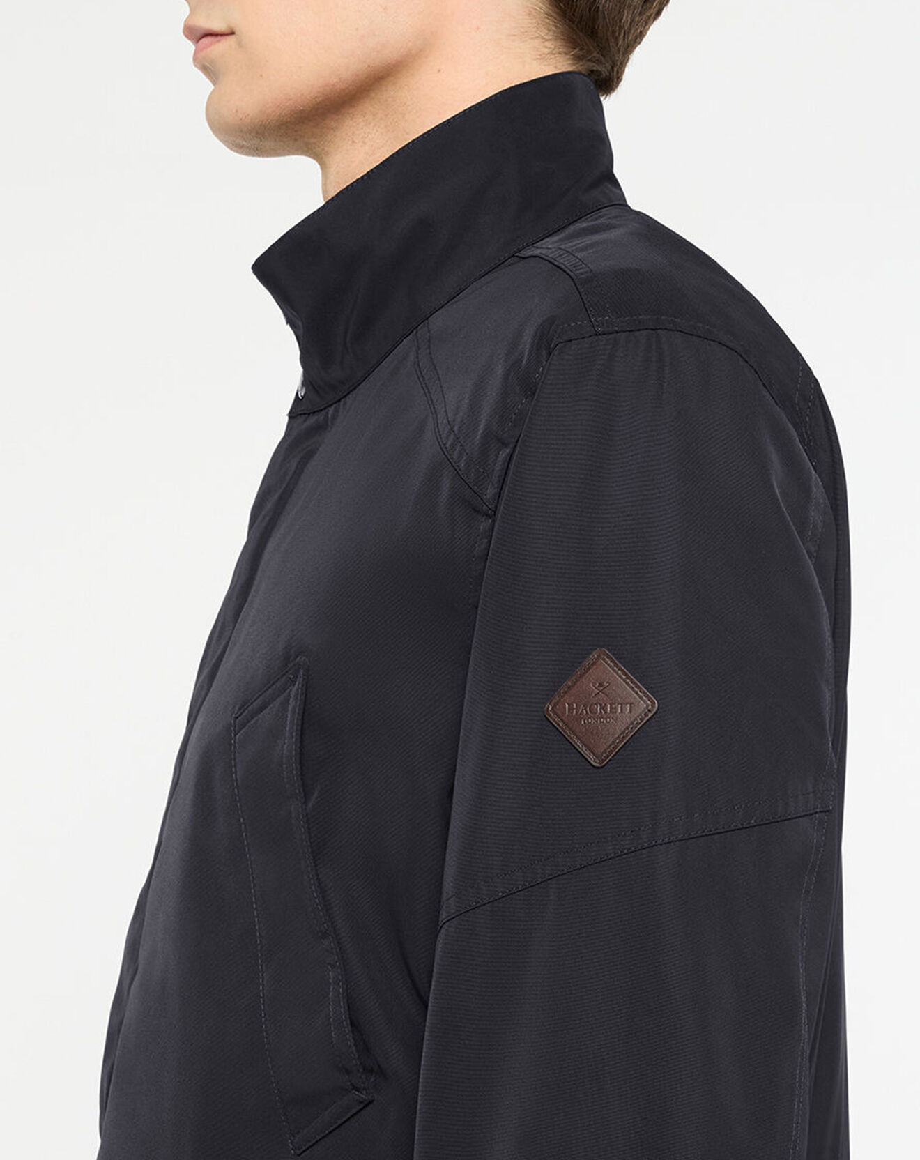 Hackett London Parka Saharienne droite bleu marine
