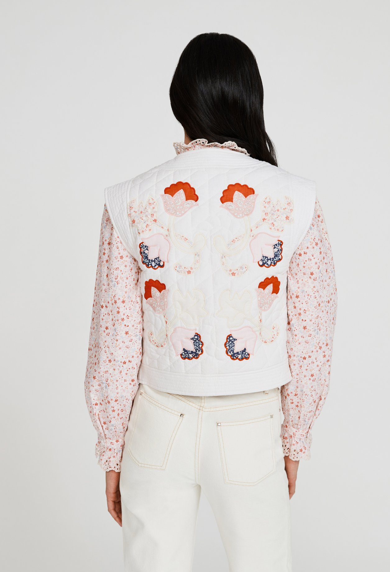 Blouson blanc matelasse