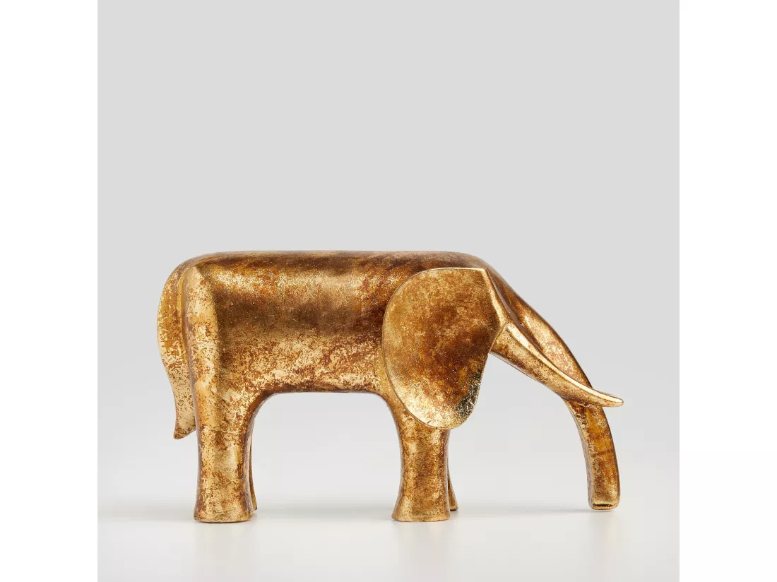 Figurine Elephi or moyen 12.5 x 7.5 x 22