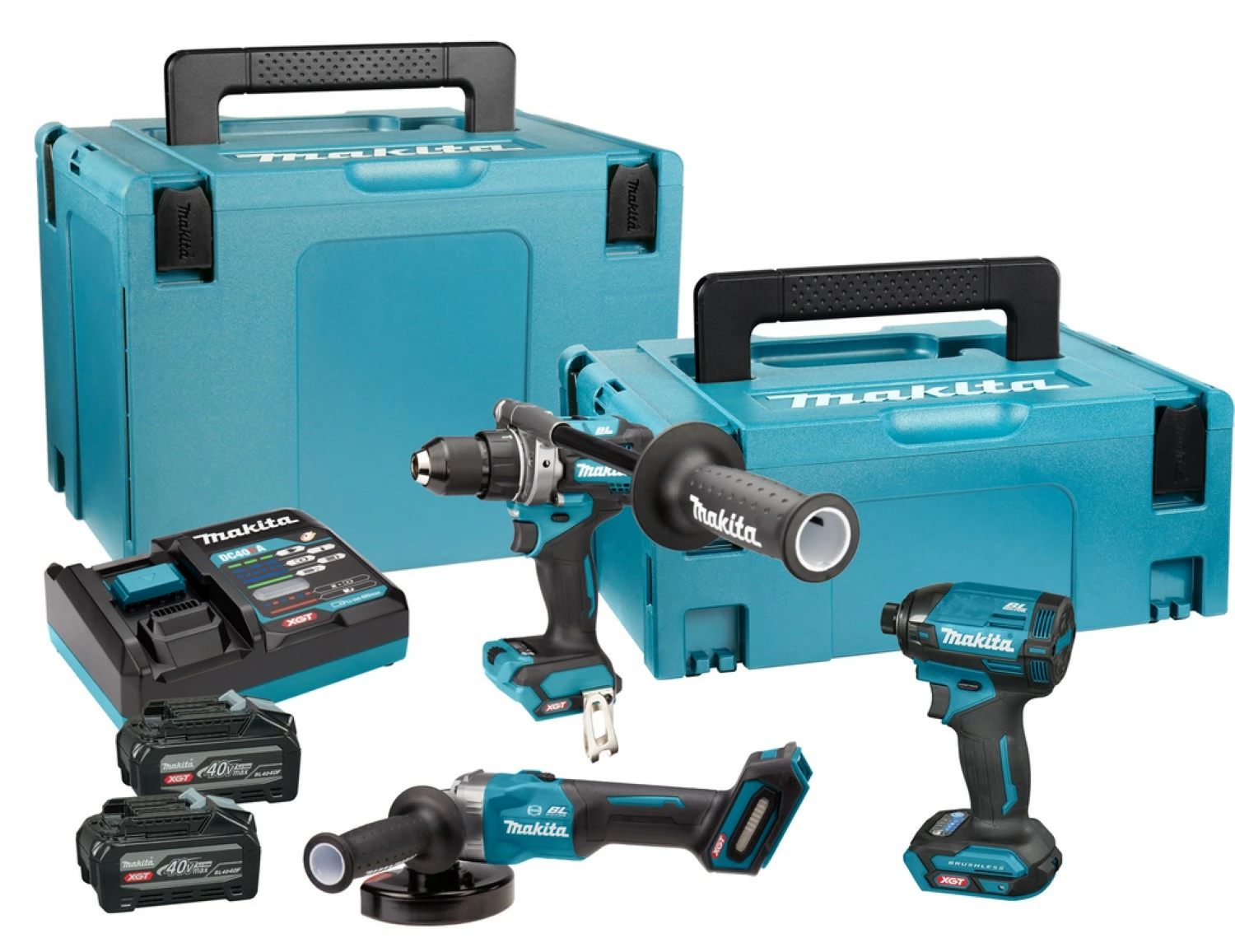 Makita DK400NX 40V Max Li-ion accu 3-Delige combiset (2x 4.0Ah accu) in Mbox