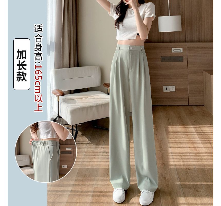 Arroba - Hoge taille, effen, losse pantalon (verschillende ontwerpen)