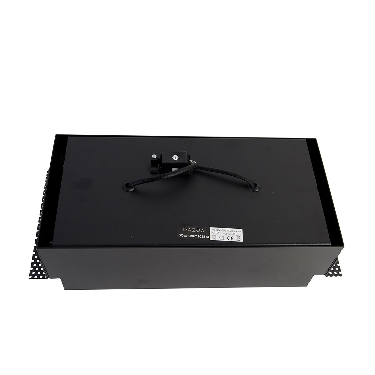 Set van 3 inbouwspots zwart GU10 AR111 trimless 2-lichts - Oneon
