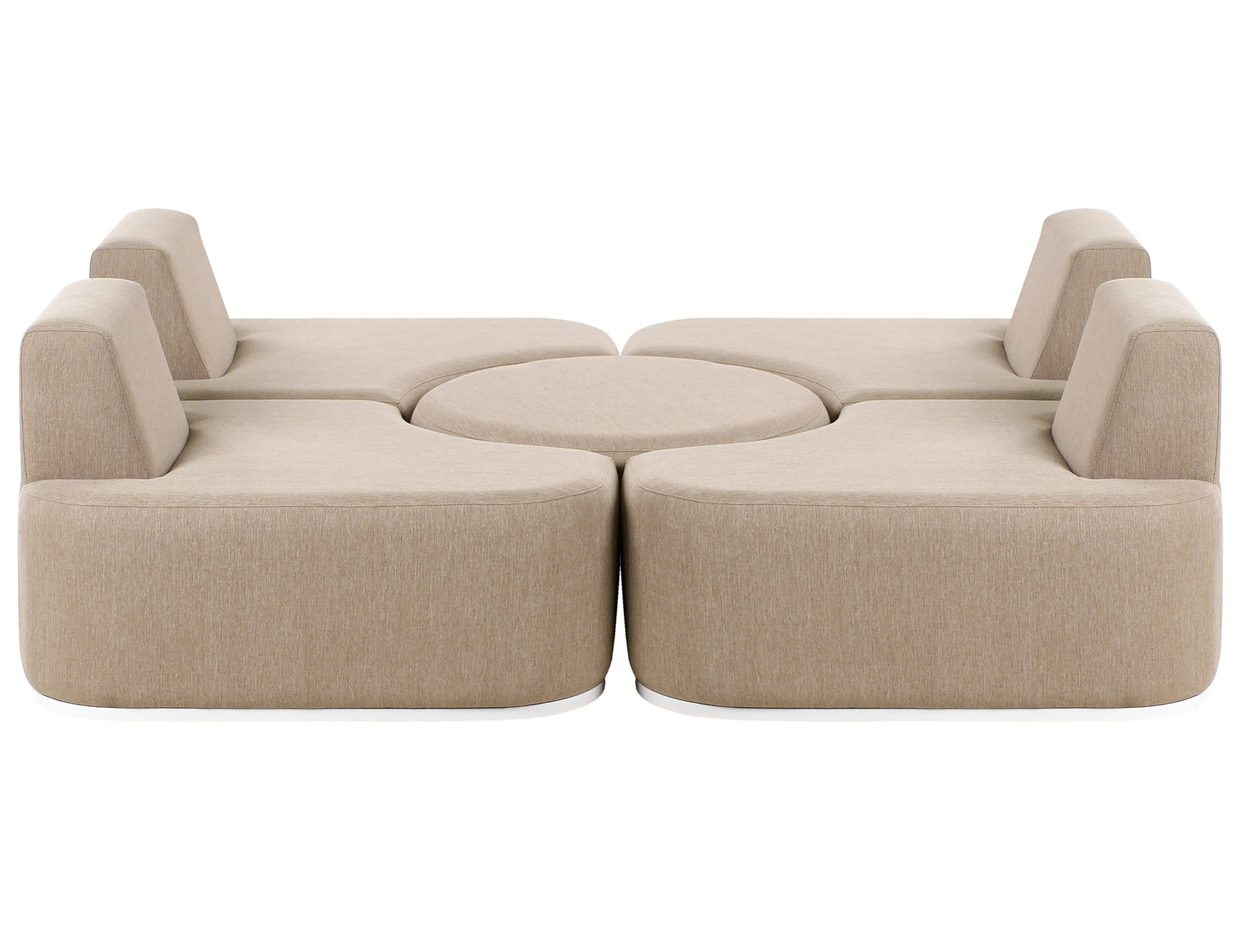 Loungeset met tafel 4-zits FABRO Stof Beige