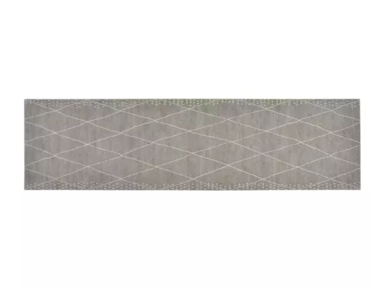 Tapis de cuisine lavable impression losange 45x150 cm velours