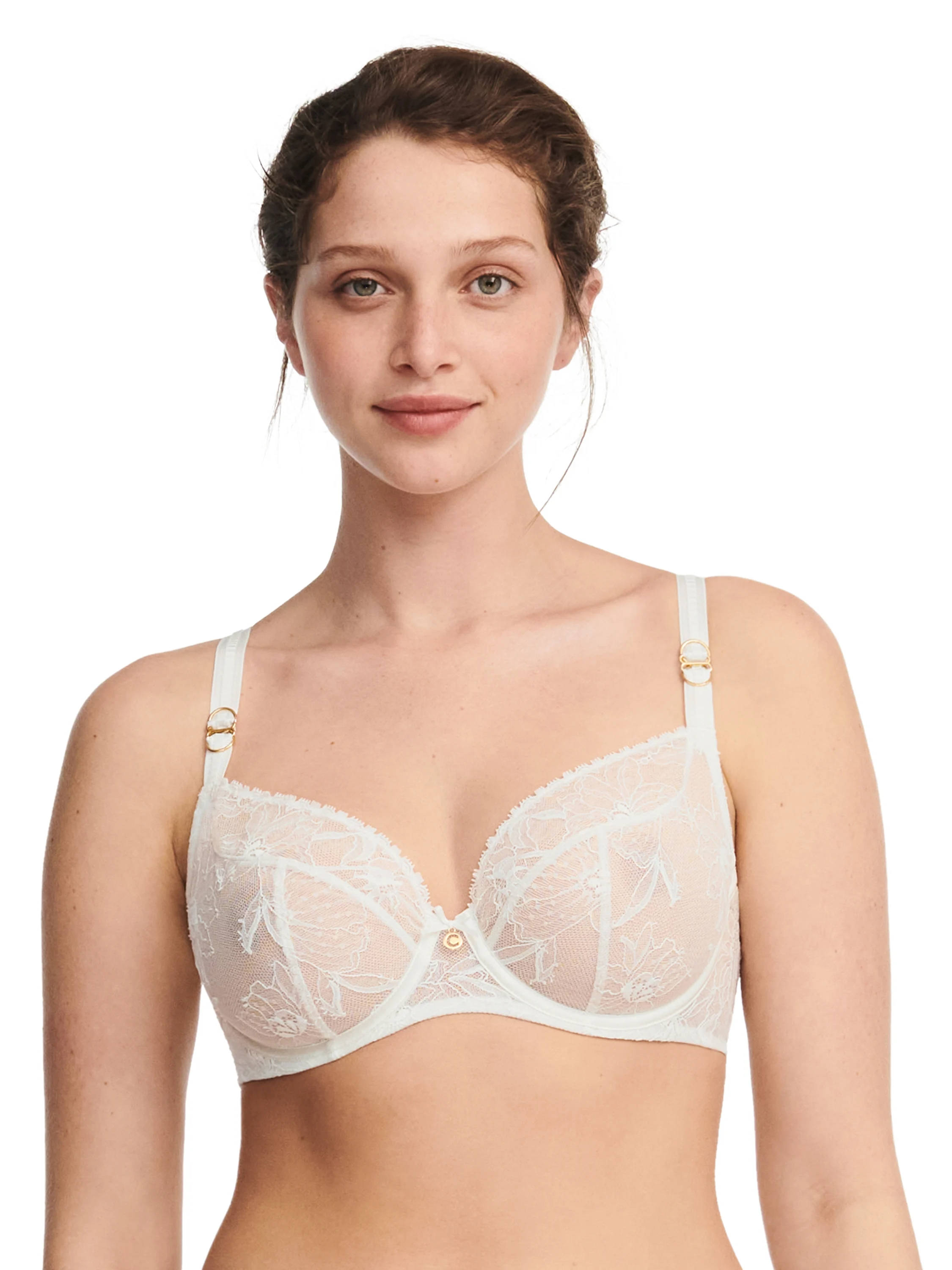 ORCHIDS - Soutien-gorge emboîtant avec dentelle de leavers | Beige
