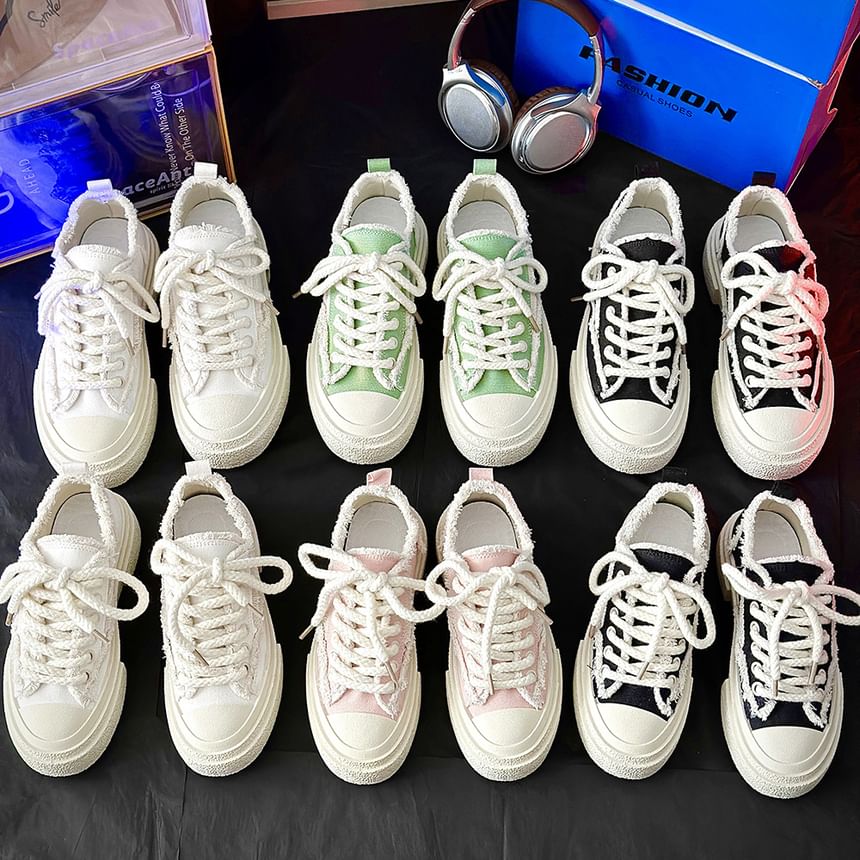 Tanzanite - Canvas Platform Sneakers