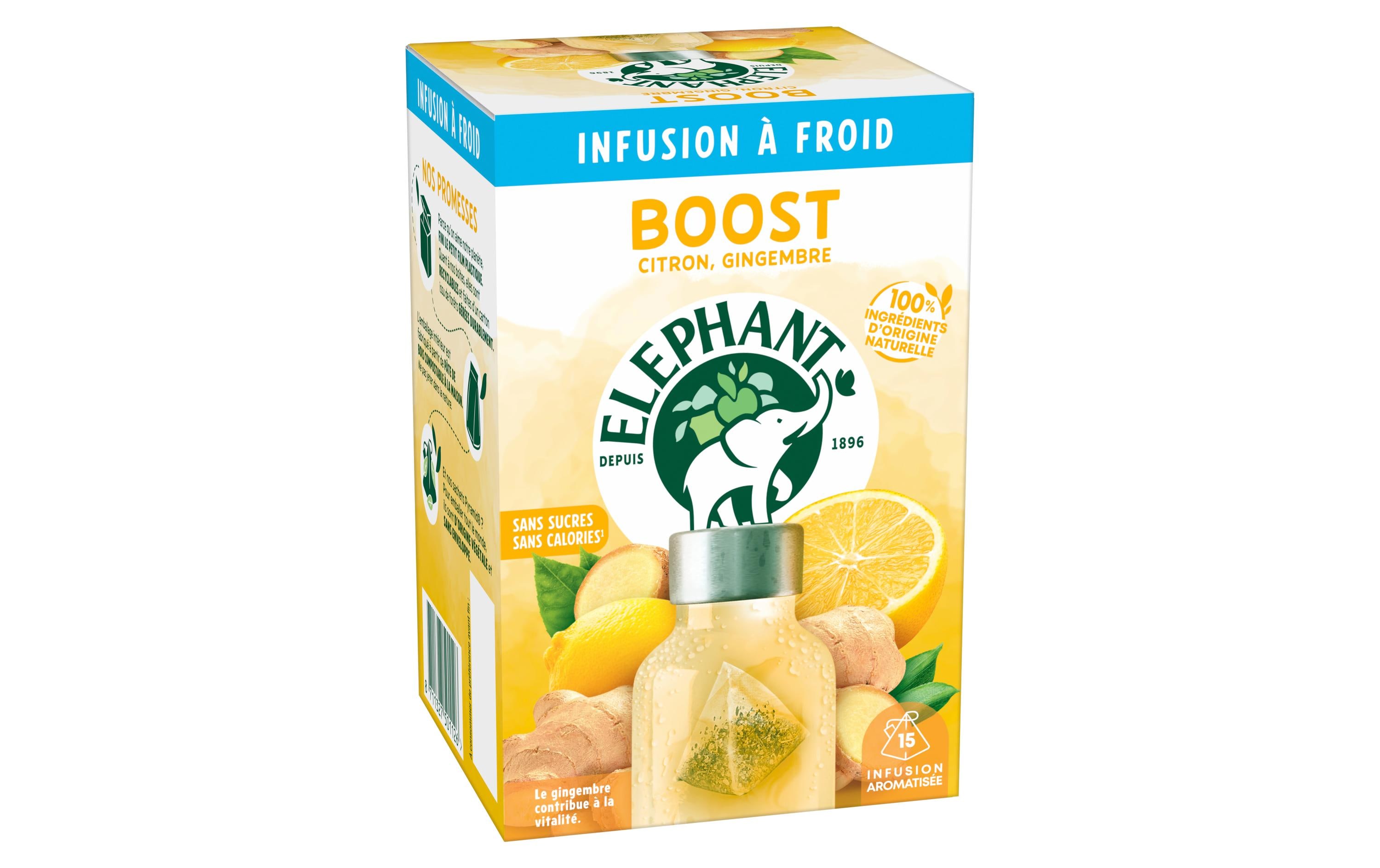 Teebeutel Cold Infusion a Froid Boost 15 StückTee mit Zitrone und Ingwer