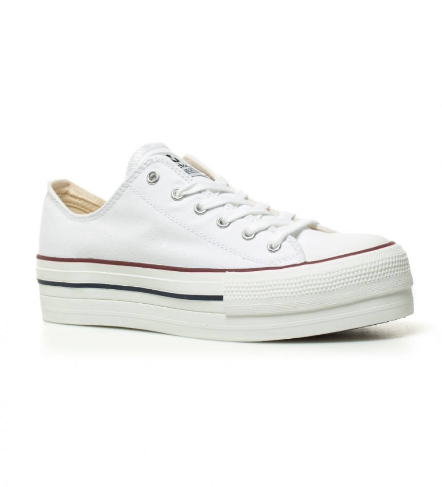 Tênis Victoria White estilo basquete - Altura da plataforma: 4 cm -