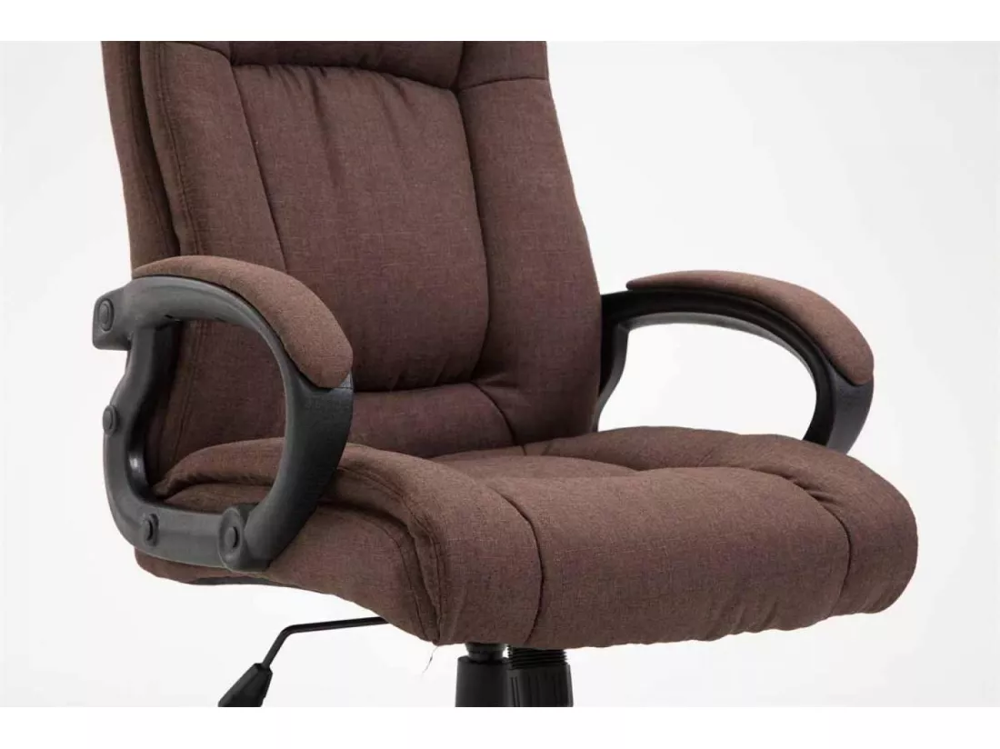 Chaise de bureau - Tissu & Blanc - Marron - XL Sparta