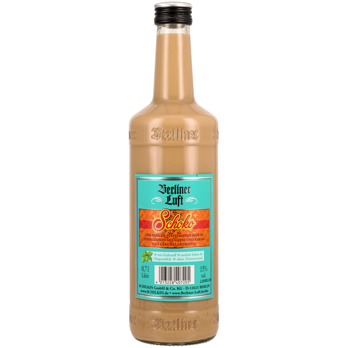 Berliner Luft Pfefferminzlikör mit Kako & Sahne -70cl