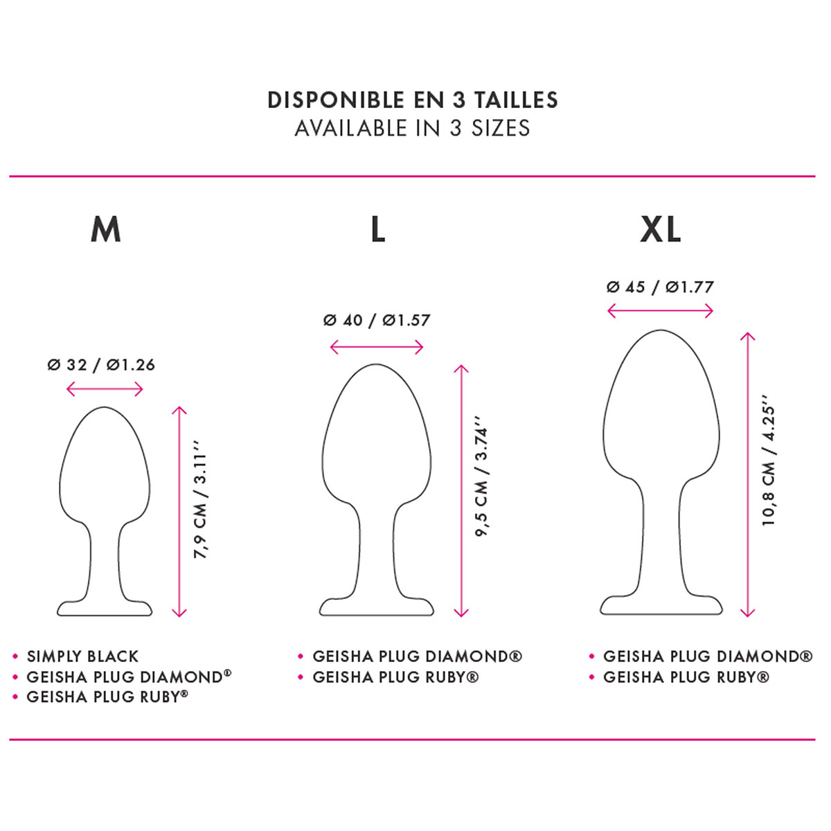 DORCEL<br>Plugue anal Geisha Diamond M