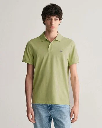 Gant Shield Piqué Poloshirt Lichtgroen 2210-345 kopen