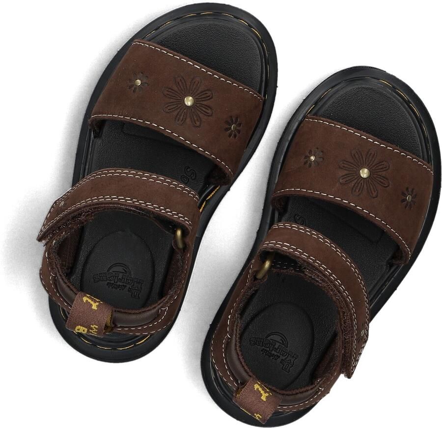 Dr. Martens Peuter Kleuter nubuck sandalen bruin