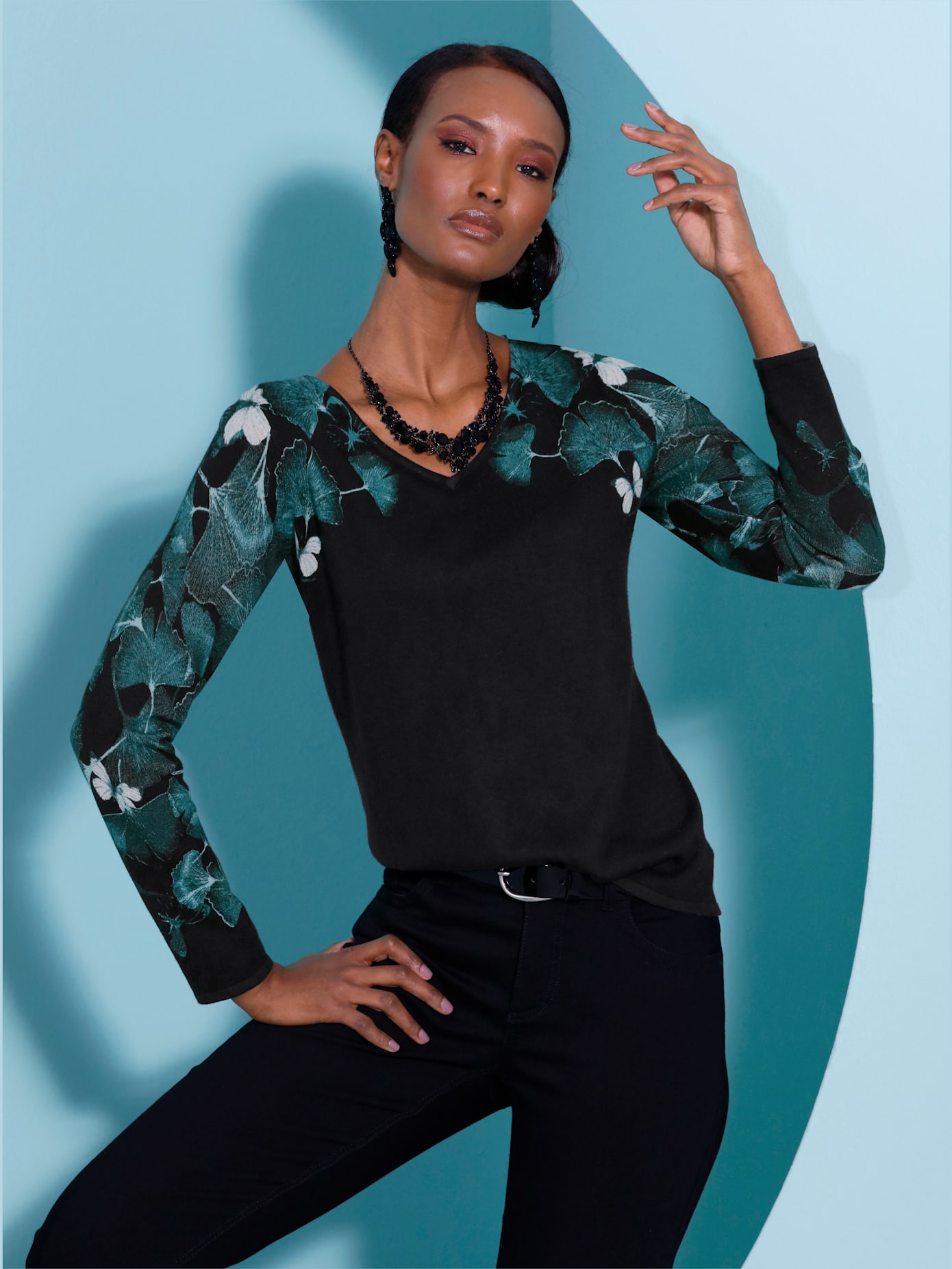 Pull motif imprimé