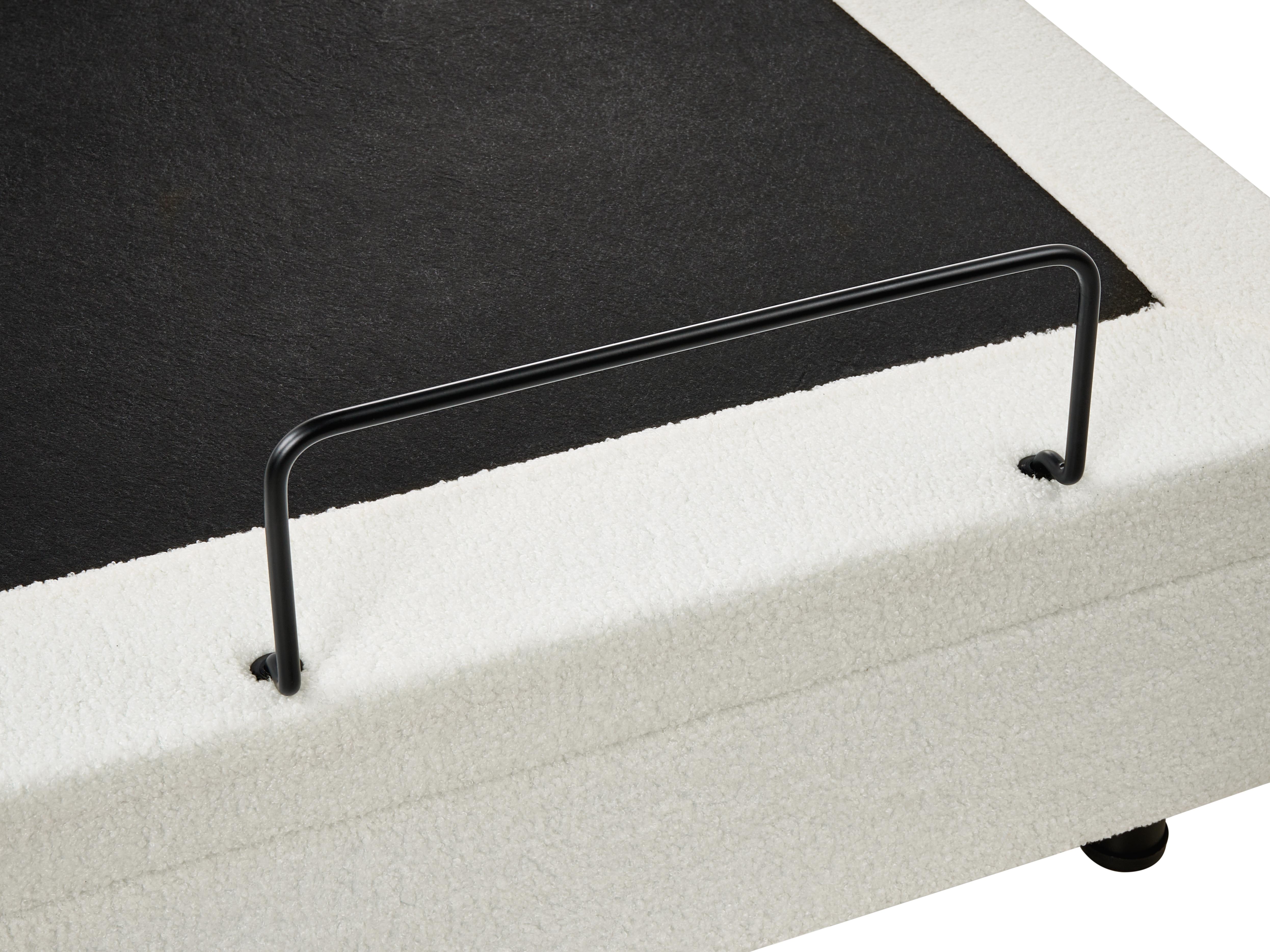 Verstelbaar bed Bouclé CASTELLAN 90 x 200 cm Gebroken wit