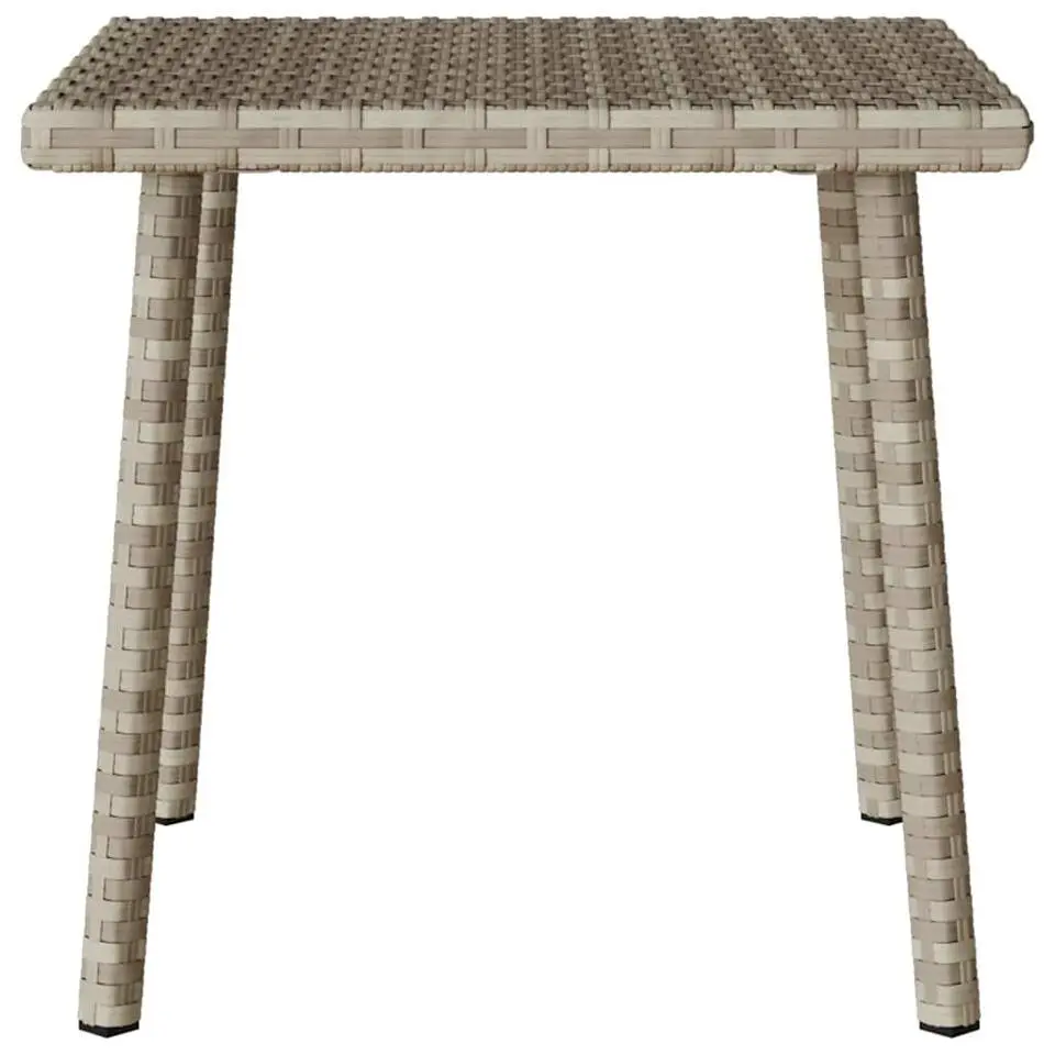vidaXL - Tuin Salontafel - Grijs - Poly rattan - 40 x 40 x 37 cm
