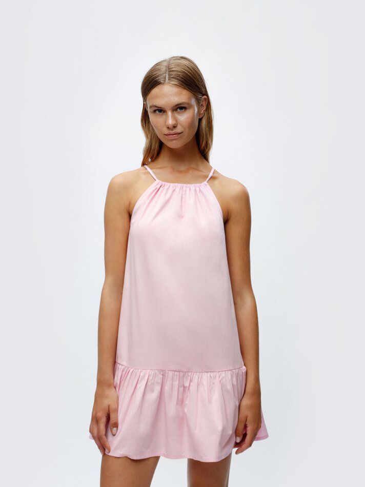 Vestido curto frente única - Rosa