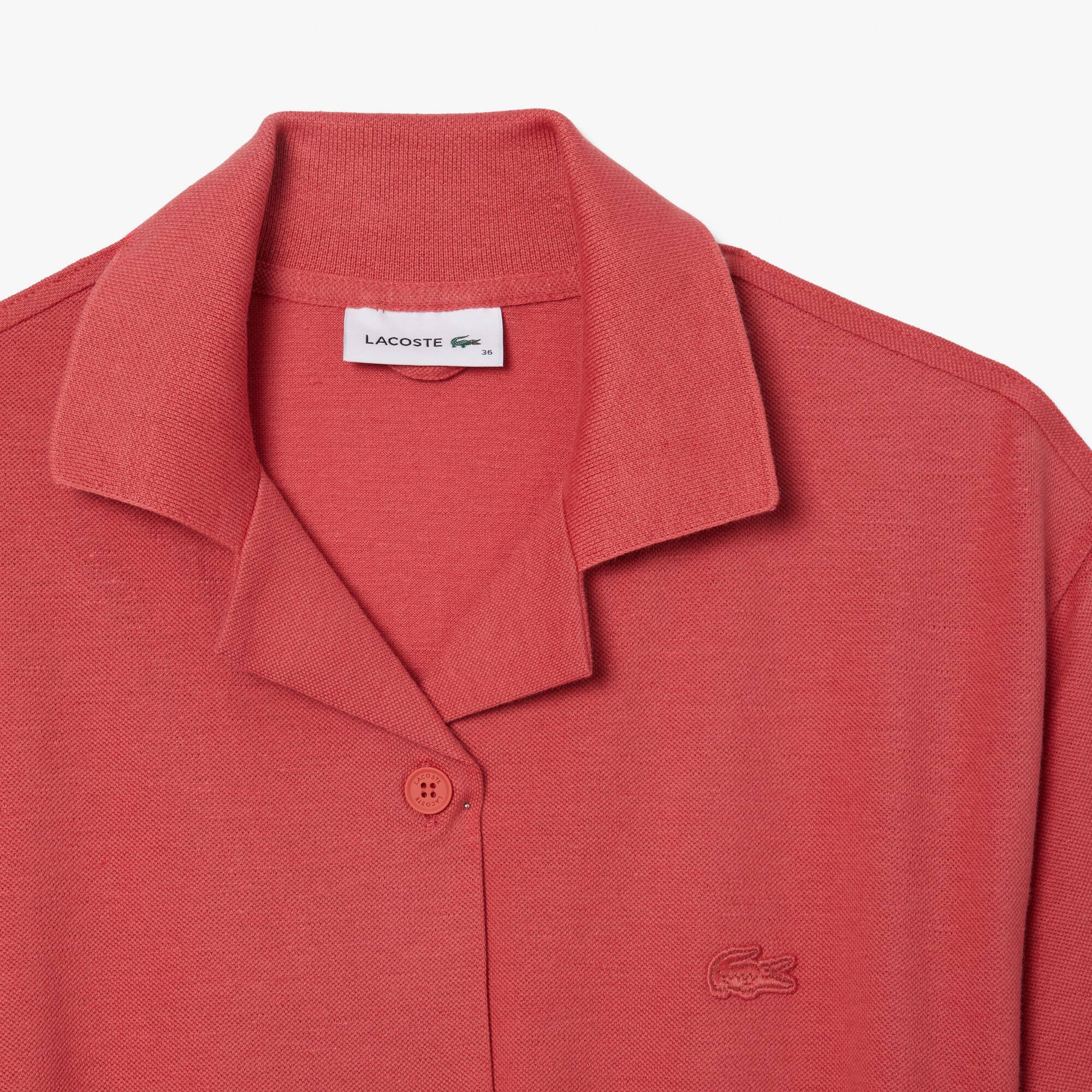 Damen LACOSTE Kleid aus Leinen-Baumwoll-Mischung mit Gurt Kleider & Röcke - Rot - Lacoste - Damen
