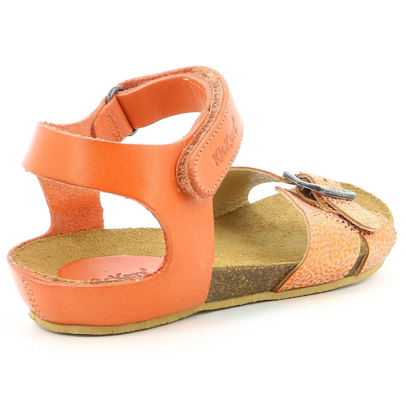 Kickers Sandales en Cuir Bobbun orange clair