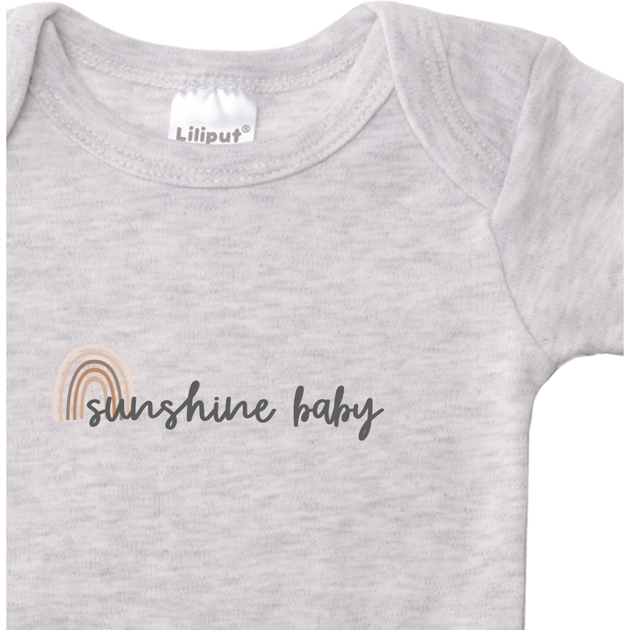 Liliput Baby-Bodies im 2er Pack Sunshine Baby grau-melange coffee