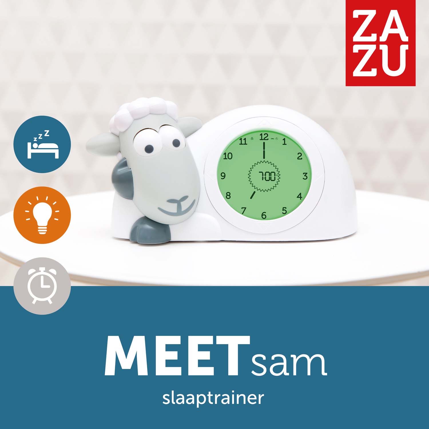 Zazu slaaptrainer Sam grijs
