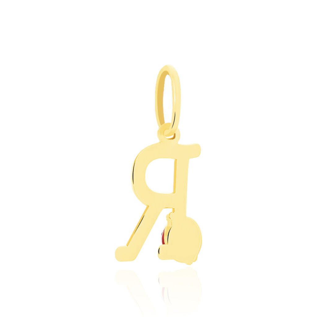 Pendentif Helidie Coccinelle Lettre Or Jaune