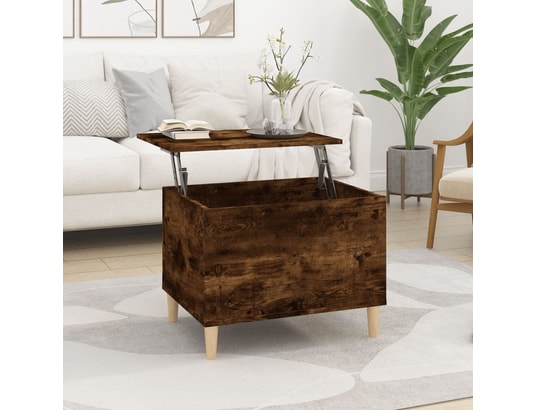 VIDAXL - Table basse chêne fumé 60x44,5x45 cm bois d'ingénierie