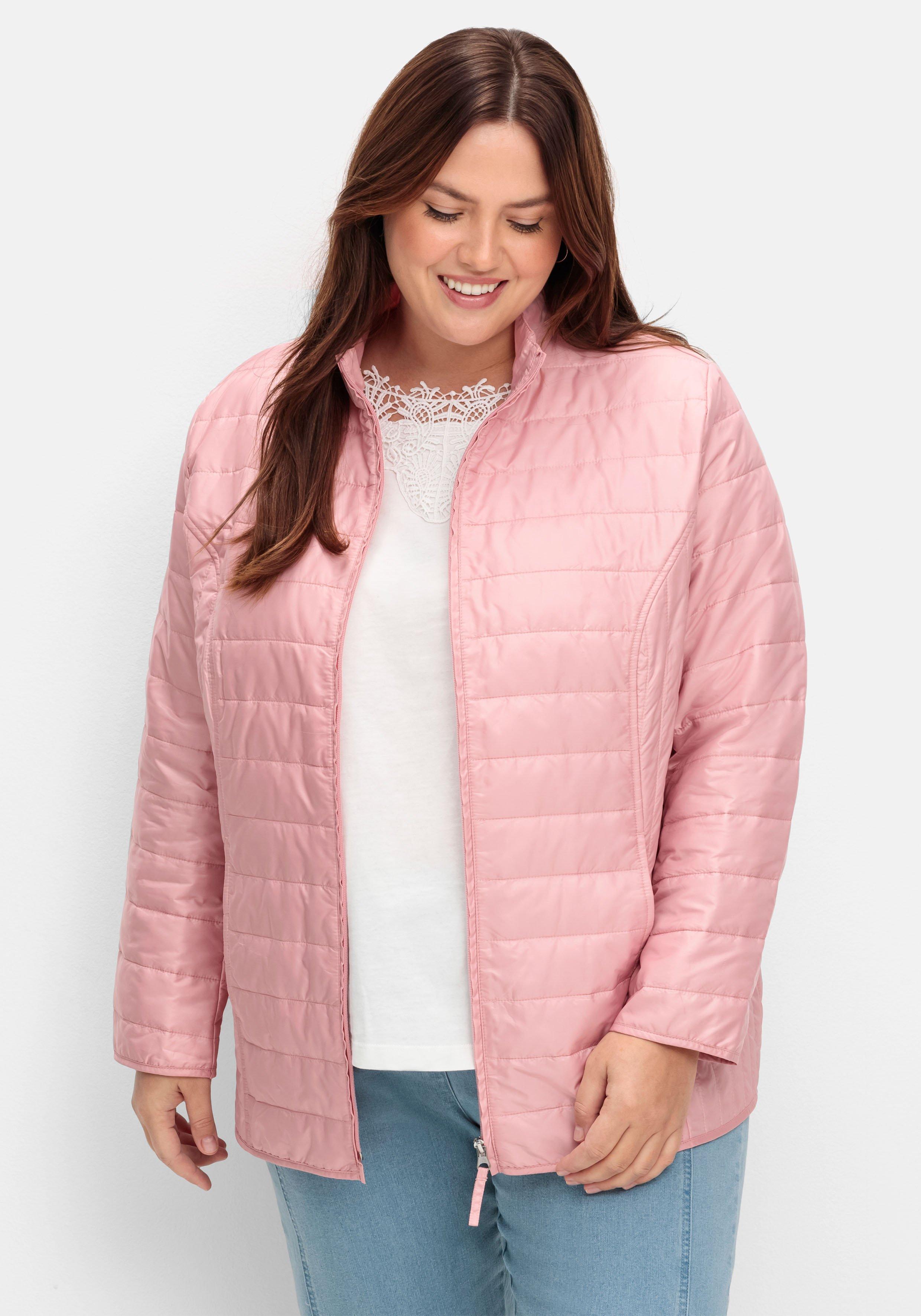 Leicht wattierte Steppjacke mit Stehkragen